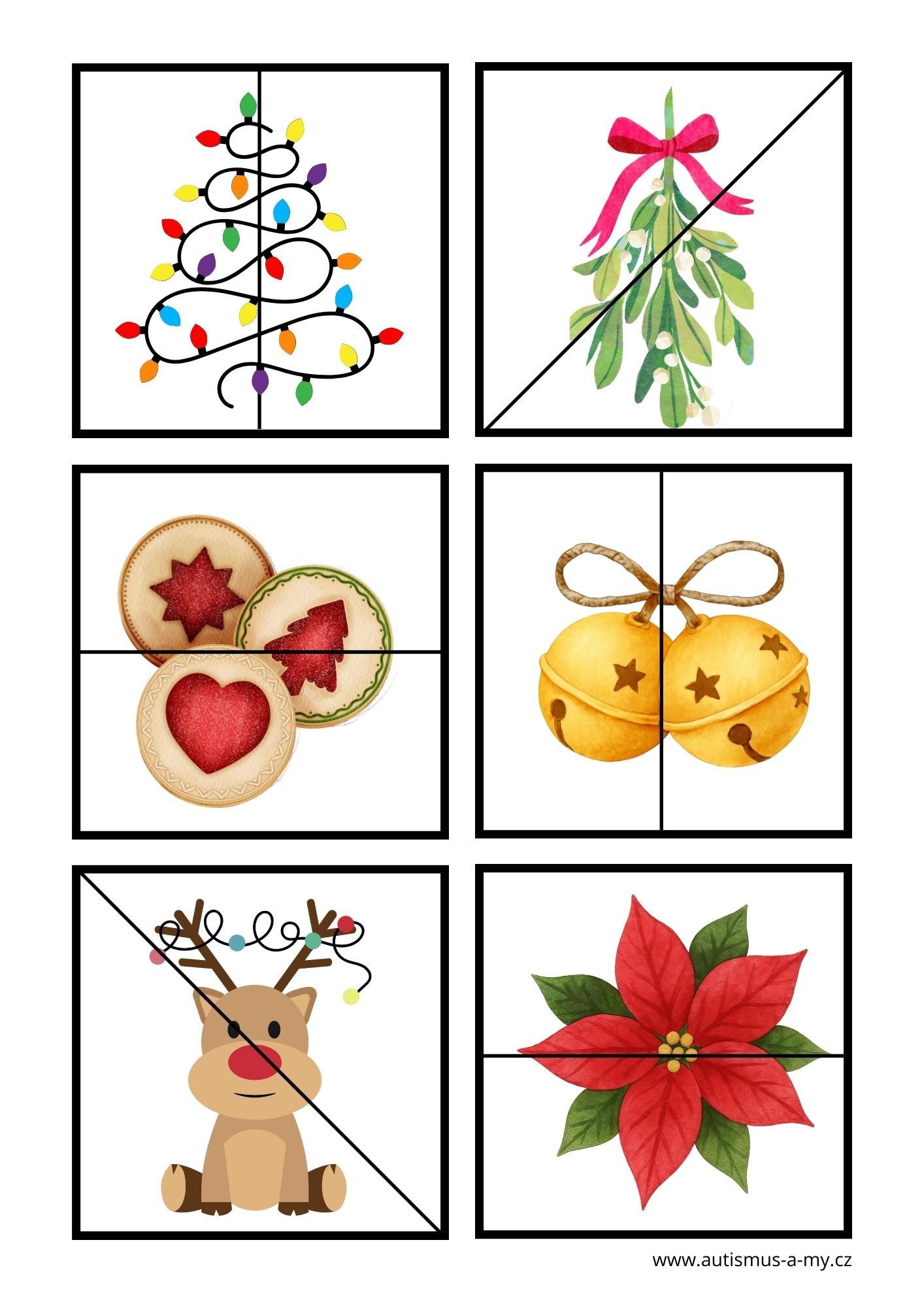 Vánoční puzzle - skládačka 3